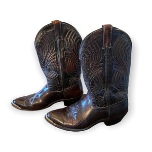 Laredo Men’s Black Leather Cowboy Boots